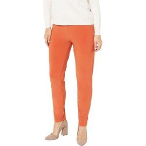 NWT ATTITUDES BY RENEE COMO JERSEY NO SIDE SEAM ANKLE PANTS‎ BURNT SIENNA PXS